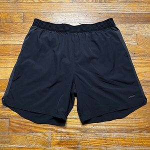 Men's Black Performance Athletic Shorts with Breathable Waistband